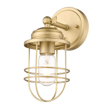 Golden 9808-1W BCB - Golden Lighting Seaport 1-light Wall Sconce in Brushed Champagne Brass